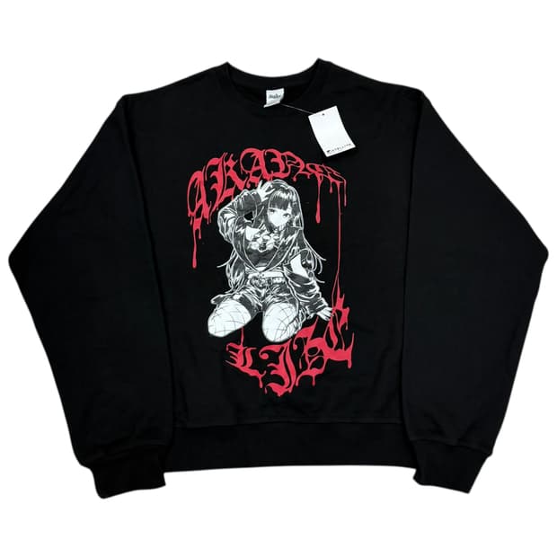 스텔라이브 아카네 리제 스웻셔츠 맨투맨 블랙 2