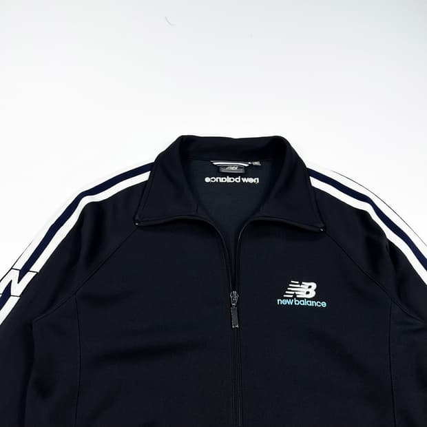 뉴발란스 로고 블랙 트랙탑 져지 (M)