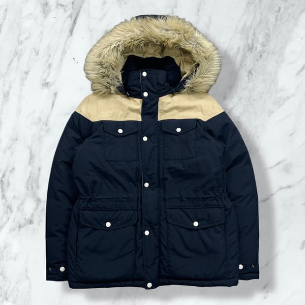 노스페이스 화이트라벨 구스다운 베이지 패딩 