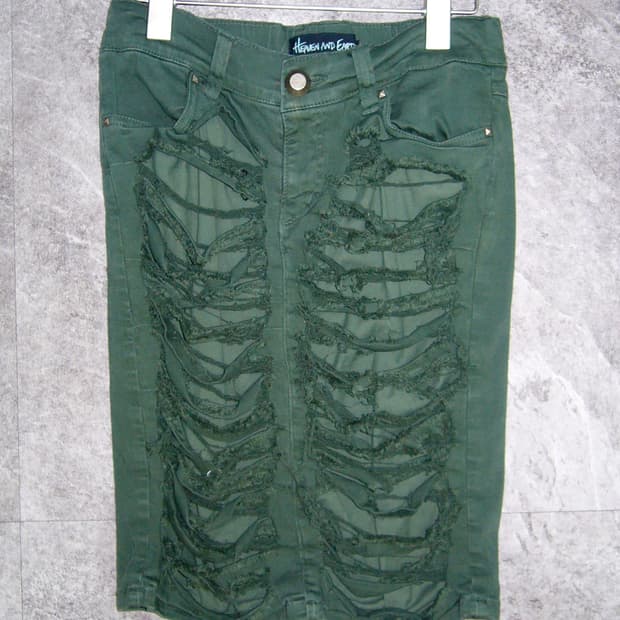 Green Damage Skirt