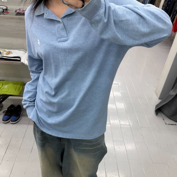 폴로 랄프로렌 남성 스몰포니 PK 긴팔 카라티셔츠