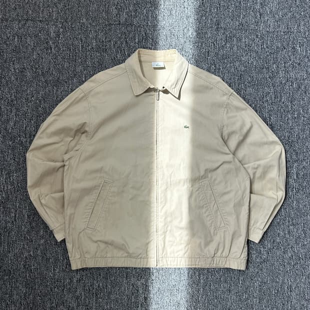 라코스테 올드스쿨 베이지 블루종 자켓