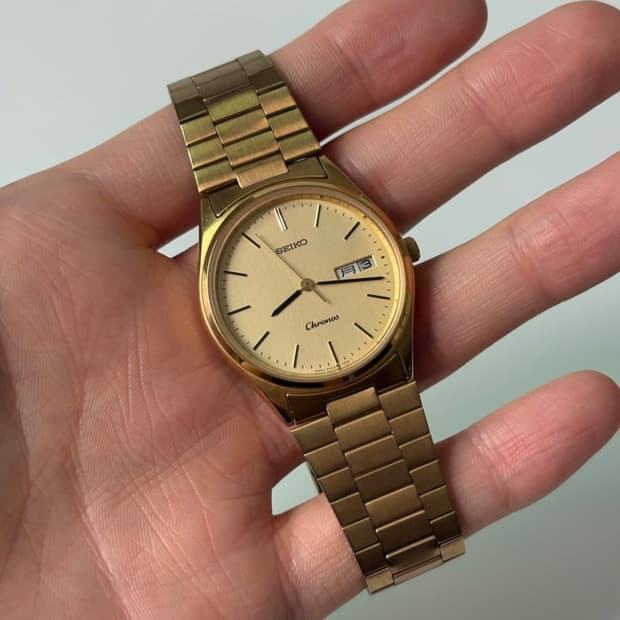 세이코 1980s Chronos Gold Quartz
