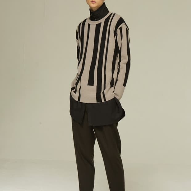 노이어 멀티 블럭 스트라이프 니트 (N18WKN02)