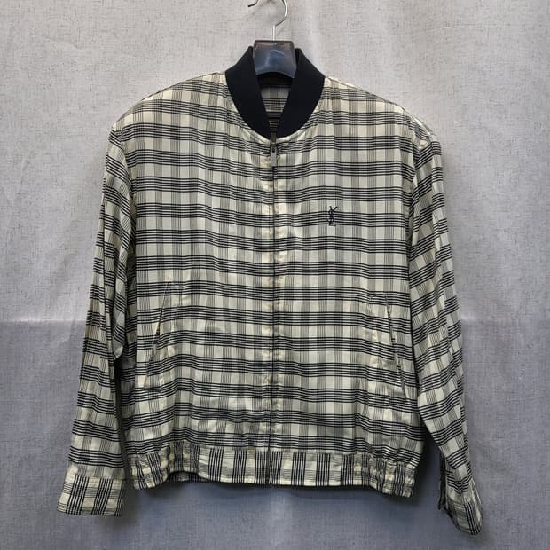 입생로랑 체크 블루종