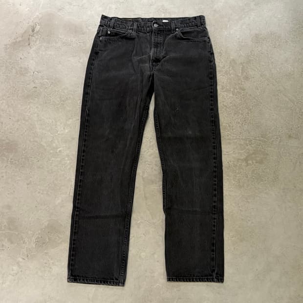 [38/32] USA 🇺🇸 리바이스 505 오렌지 탭 흑청 블랙