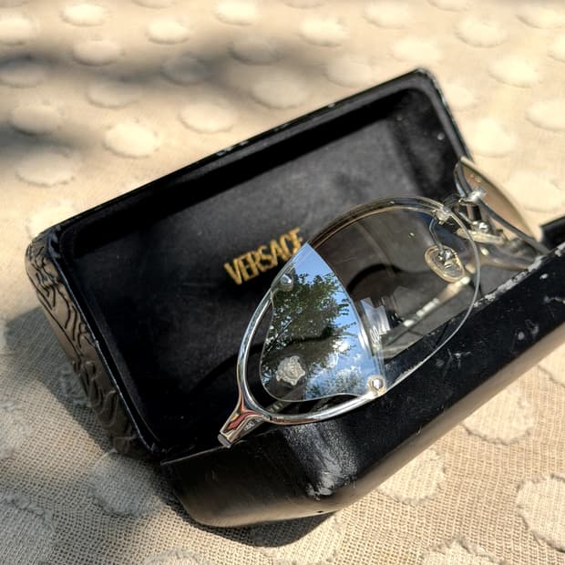Versace N37 Silver Rimless Gackt Model