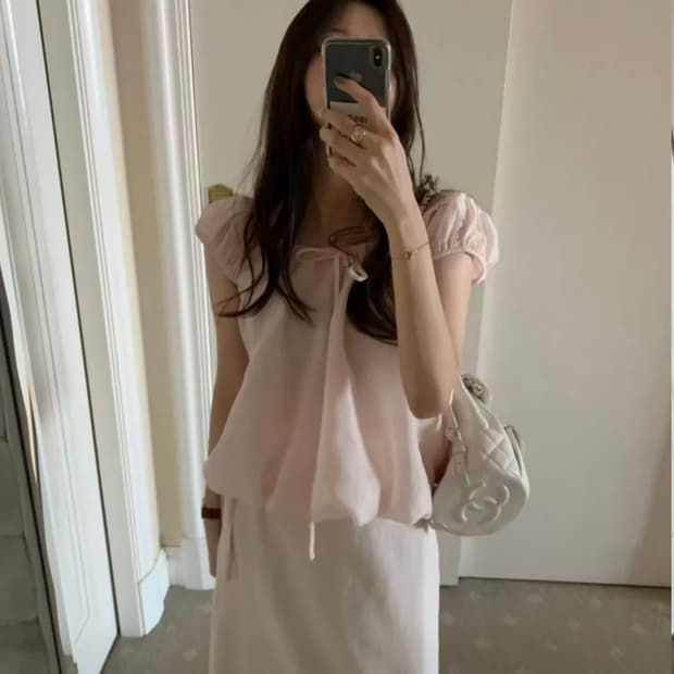 프리티영띵 모엣 블라우스 핑크