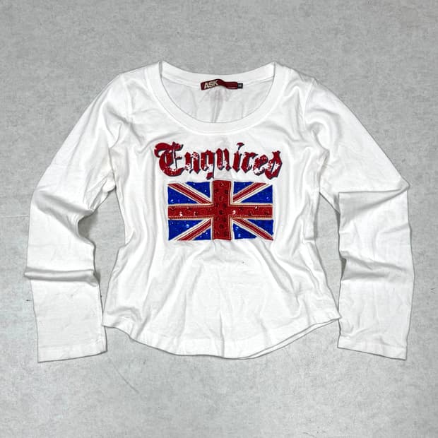 유니언잭 큐빅  롱슬리브 