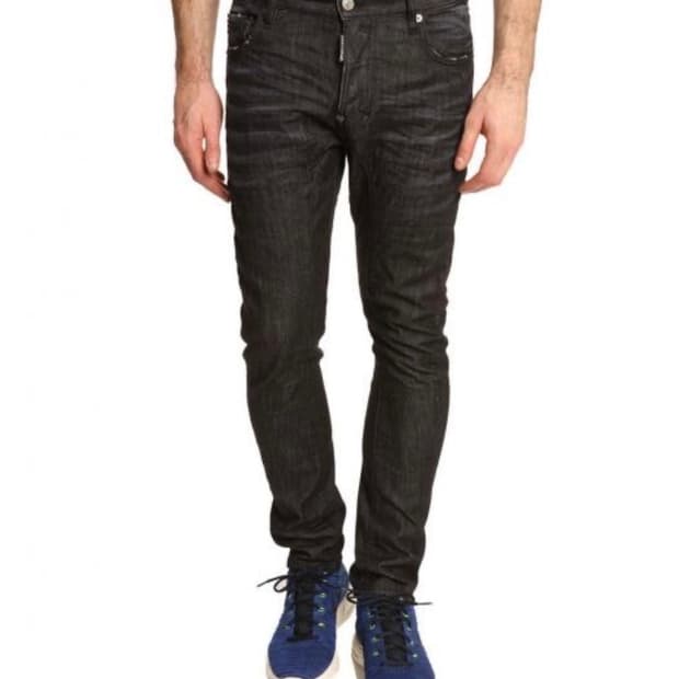 [32-33] 디스퀘어드 더블지퍼 블랙워싱진