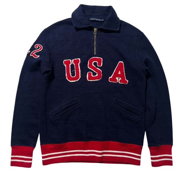 폴로 랄프로렌 1952 헬싱키 올림픽 USA 유니폼 하프집 카라 스웻셔츠
