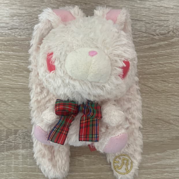 범용토끼 타탄체크 리본 글루미베어