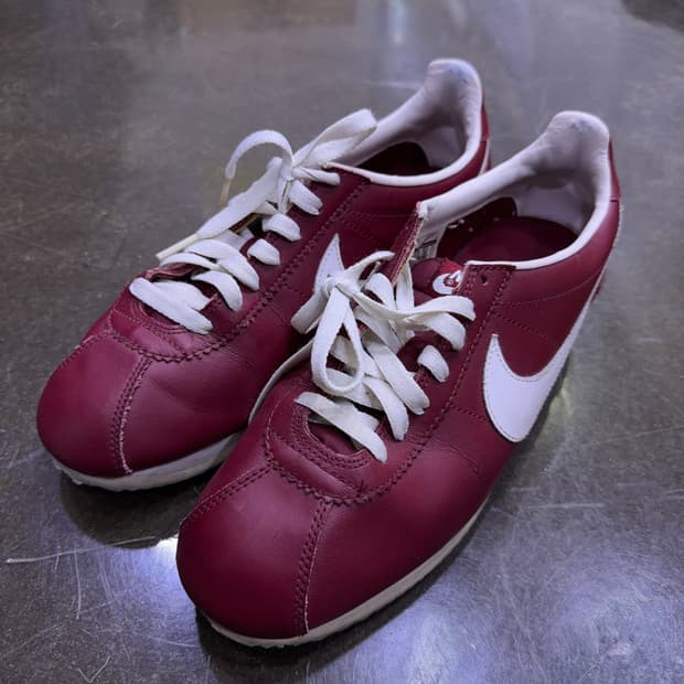 나이키 클래식 코르테즈 가죽 레더 버건디 화이트 스니커즈 275