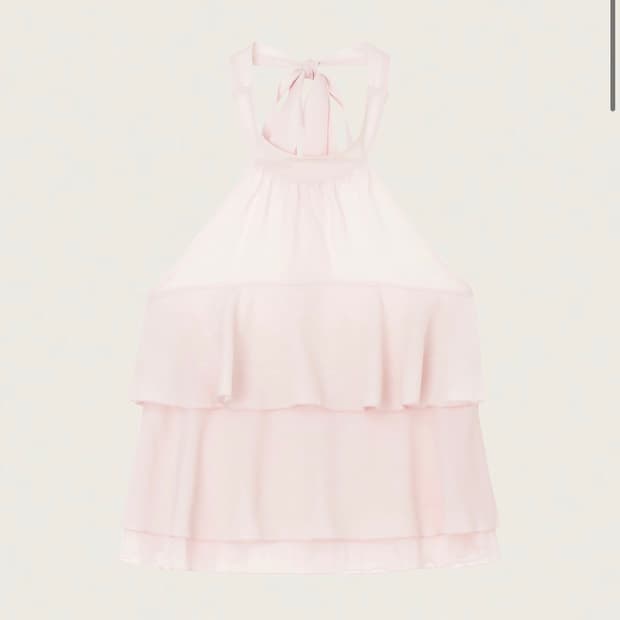 클리시어 디어 로지 쉬폰 블라우스 핑크 나시 쓰리타임즈 낫유어로즈