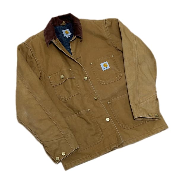 칼하트 덕캔버스 브라운 초어코트 자켓 