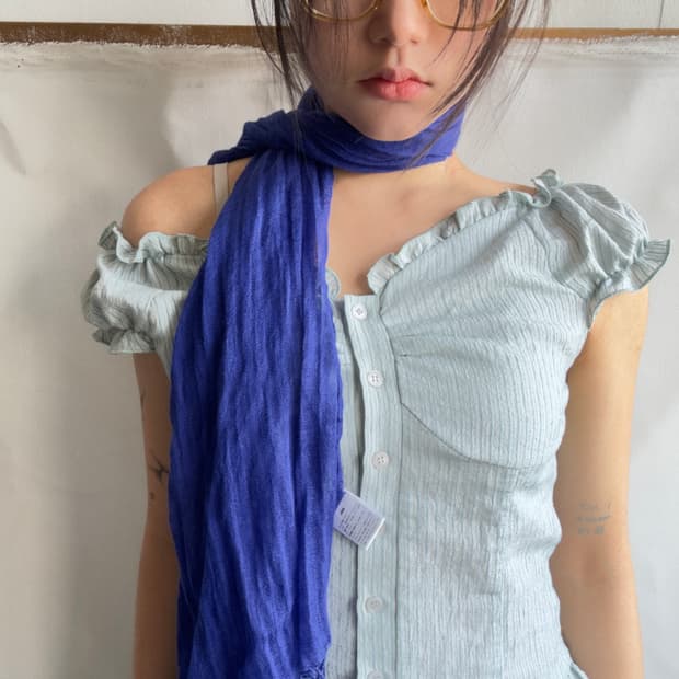 [vtg] Ultramarine Linen muffler