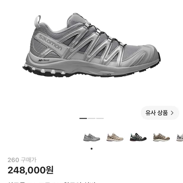 살로몬 XA PRO 3D 알로이 실버 260