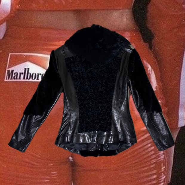 Curly Sheep skin leather jacket