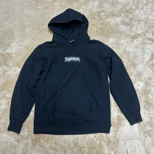 슈프림 박스로고 반다나 후드 L