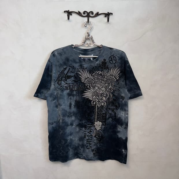 Buckaroo navy oriental punk graphic 반팔티
