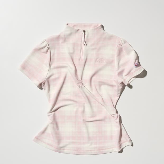 Geek Half Zip-Up Pale Pink