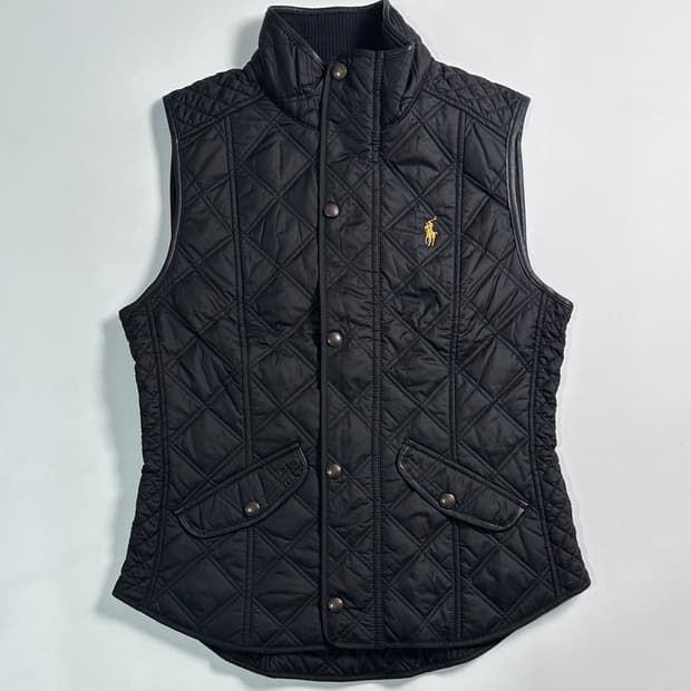 폴로 랄프로렌 우먼스 블랙 퀼팅 베스트