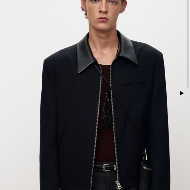 토니웩 레더 트림 블루종 네이비 L