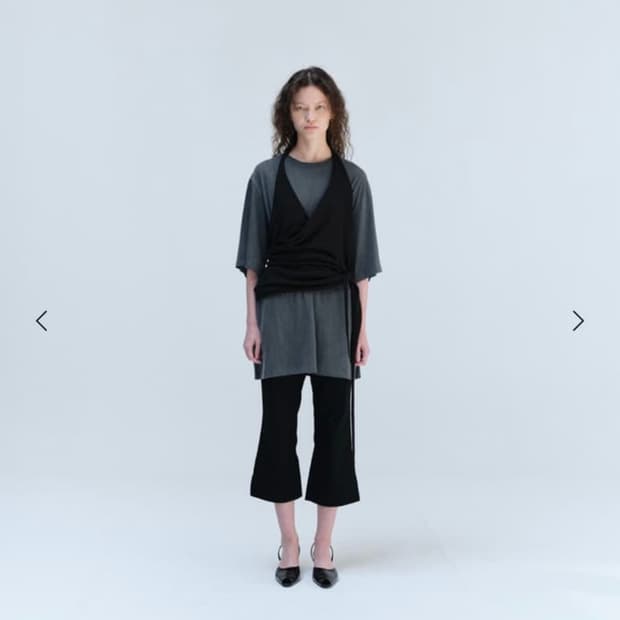 새상품) 리포스 LINEN HALTERNECK KNIT TOP 블랙