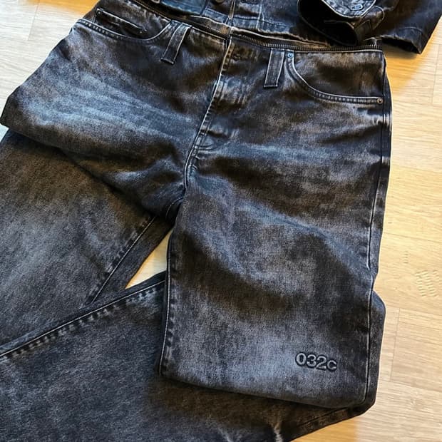 032c 흑청 데님 팬츠