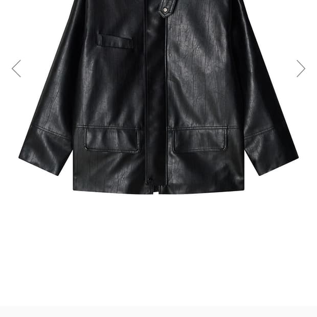 투머치택스 Faux Leather Jacket