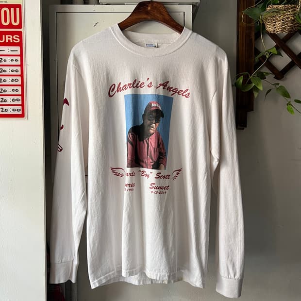 [M]USA 빈티지 올드맨 프린팅 롱슬리브 티셔츠