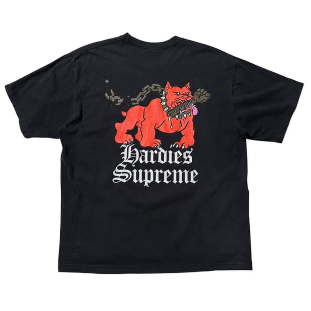 23ss 슈프림 x 하디스 도그 반팔 티셔츠