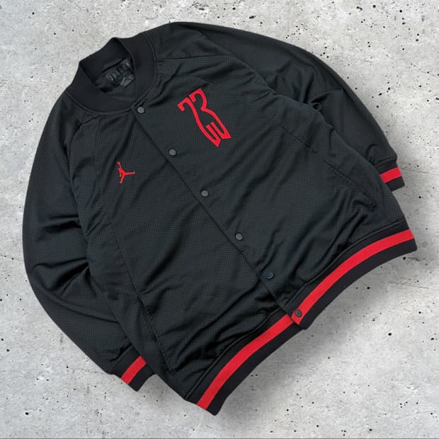 [2XL] 조던 블랙 레드 메쉬 봄버 자켓 B519