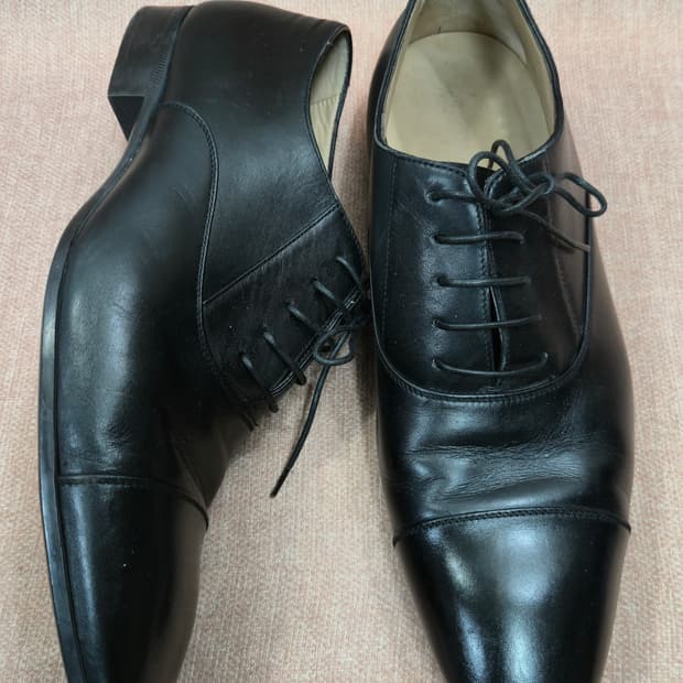 조르지오 알마니 270mm- 블랙 레더 남성정장구두