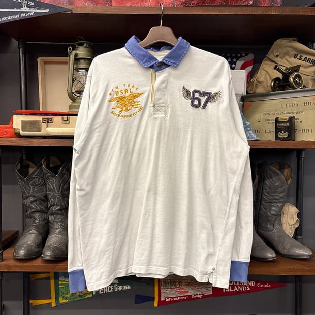 00s 폴로진스 아카이브 USRL 엠브로이드 럭비셔츠 N926