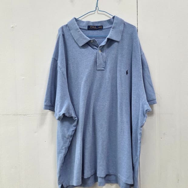 폴로 랄프로렌 하늘색 반팔 카라티 4XL #7182