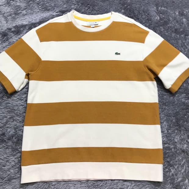 [[S] 라코스테(LACOSTE) 밀라노 스트라이프 반팔티셔츠@773