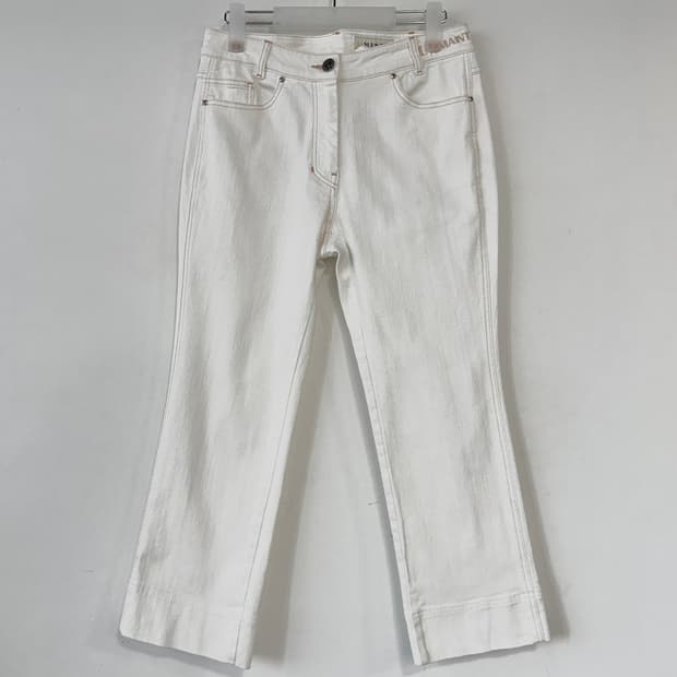 마인 MINE 크롭 화이트 데님 팬츠