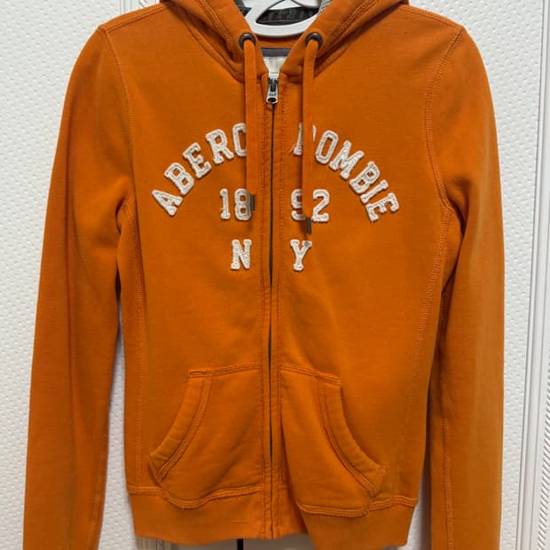 아베크롬비 오렌지 후드집업 s