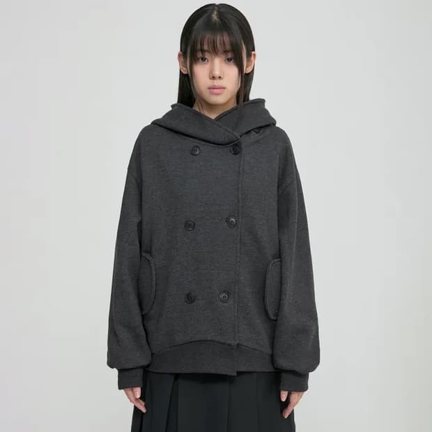 플레어업 Double Hoodie 더블 후디 챠콜