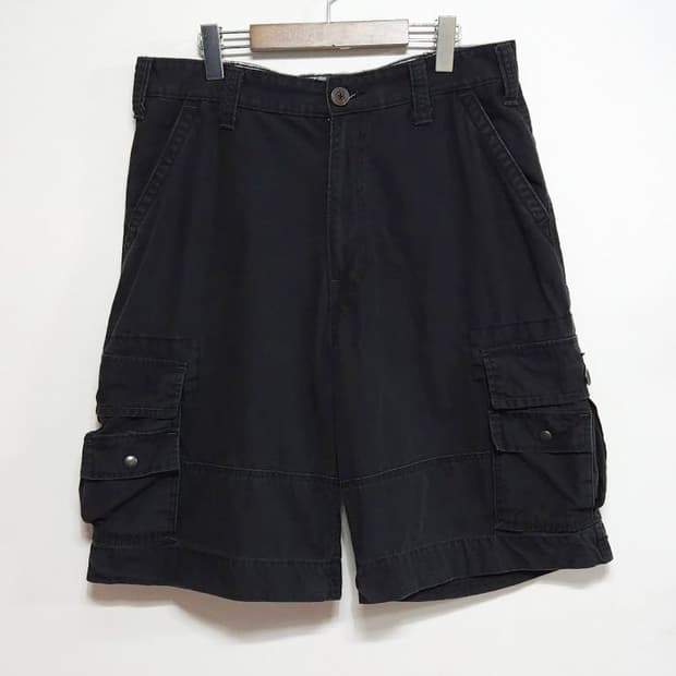 33 LEVIS 리바이스 USA 스쿼드 카고 반바지 워시드블랙
