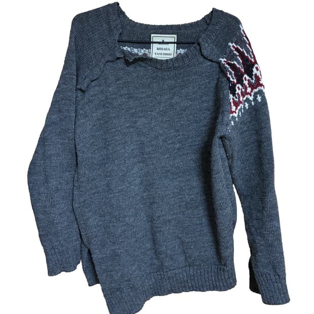 Mihara Yasuhiro)미하라 야스히로 페어아일 노르딕 패턴 니트