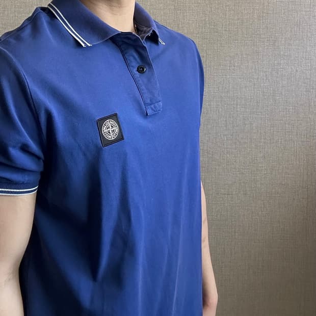 스톤 아일랜드 박스로고 PK 반팔 티셔츠 XL