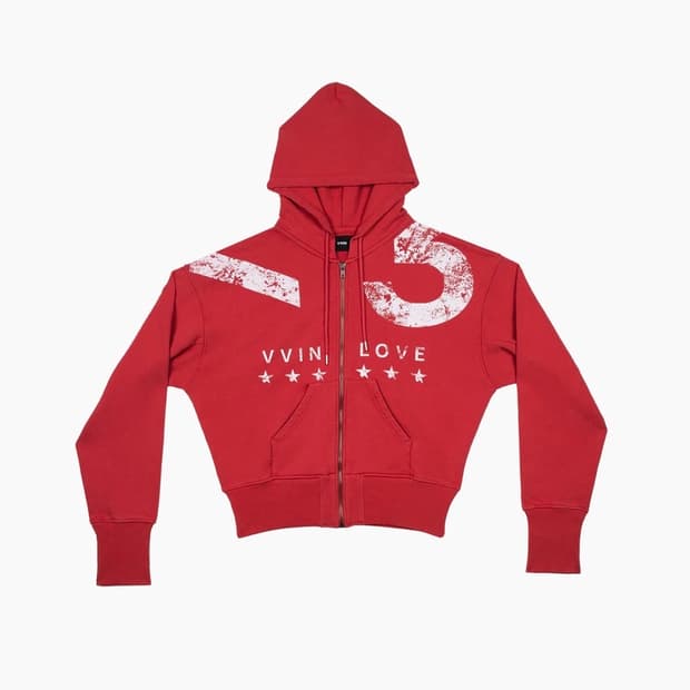 베인 후드집업 레드 L