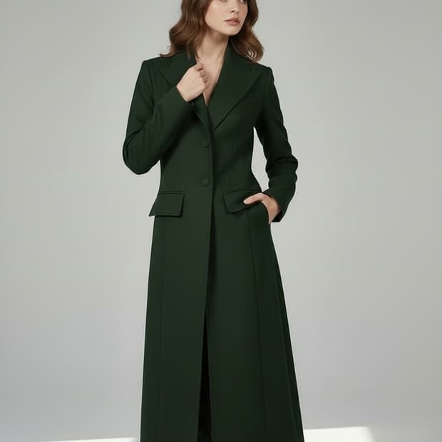 버버리 울 롱코트(UK4/44)