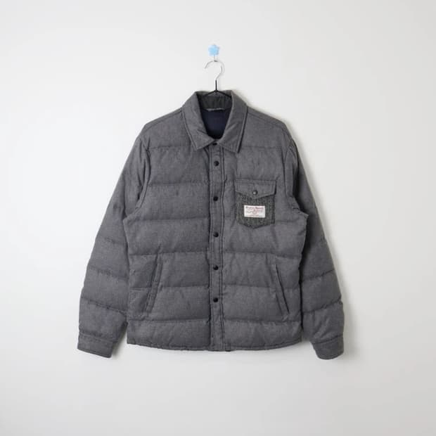 CLOSSHI Harris Tweed Pocket Quilted Down