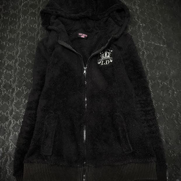 “LIZ LISA doll” Y2K Patchwork Hoodie Fle