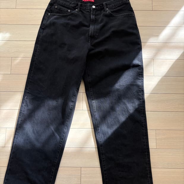 슈프림 배기진 블랙 34