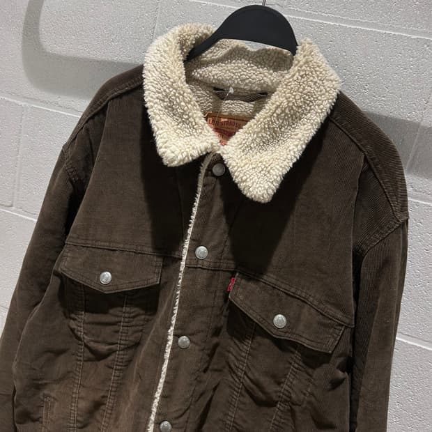 Levis Sherpa Brown Denim Jacket