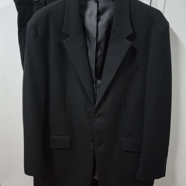 무신사 스탠다드 오버사이즈 블레이저/와이드 슬랙스 셋업 블랙 2XL/34